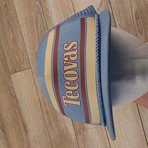 TECOVAS Bootmaker Logo Spellout‎ Trucker Mesh Baby Blue Snapback Hat Cap